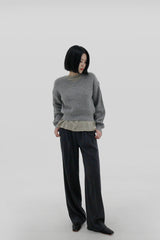 ウールバルーンVネックニット / Wool balloon V-neck knit (5color)
