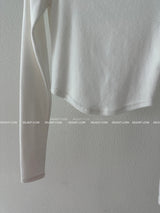 ディープUネックナッピングクロップドTシャツ