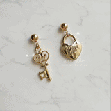 Gold Heart Key Piercing