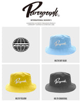 paragraph New cursive embroidery bucket hat 3color (6585430704246)