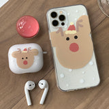 ルドルフ_スノークリスマスフォーンケーススマホグリップセット_グリッター