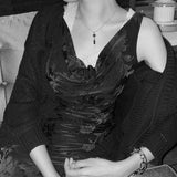 デューネックレス/Black dew necklace