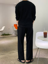 ニューゲントオーシャンアイスプリーツセットアップロングスリーブカーディガン / New Gent Ocean Ice Pleats Set-up Long-Sleeved Cardigan (2 colors)