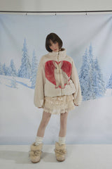 ラビットハートファージャケット Ver.2 / Rabbit Heart Fur Jacket BEIGE Ver.2