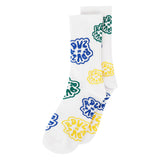 フラワーリーフロゴソックス / FLOWER LEAF LOGO SOCKS - WHITE