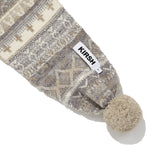 CHERRY BOHEMIAN POMPOM MUFFLER [SAND]