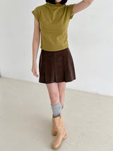 フラットミニスカート/Flat mini skirt (4color)
