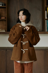 ハーフダッフルコート/unisex half duffle coat camel