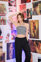 チェッカーボードスクエアトップ / TOP(9295) Checkerboard Square Top