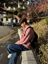 ブラッシュレタリングモーヘアニット