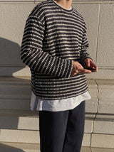 Smith Heavy Border Over Knit (3color) (6624404635766)