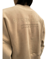 エンボスクロップドスウェット / Emboss Cropped Sweat-BEIGE