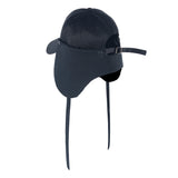 EAR FLAP BALL CAP BLACK / COTTON FLAP
