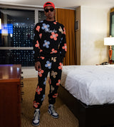 フラワーパターンスウェットシャツ / Flower pattern sweatshirt (4583578566774)