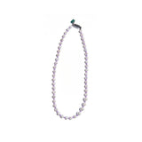 パープルロンデルビーズパールネックレス / [NiROSERENDIPITY] PURPLE RONDELLE BEADS PEARL NECKLACE #64