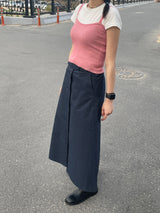 Harney button long skirt 