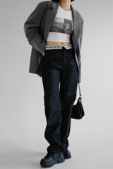 オビオープンデニムパンツ / no.7710 Obi Open Denim Pants
