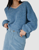 アルパカVネックニット / Alpaca V-neck Knit (6color)