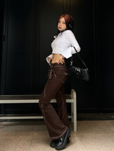 パイソンレザーベルトショルダーバッグ / Python leather belt shoulder bag