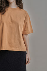 オーバーサイズロゴ刺繍Tシャツ/OVERSIZED LOGO EMBROIDERED T-SHIRT_ORANGE