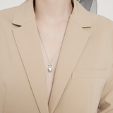 Square Link Bold Pendant Necklace