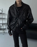 TAP Crack Effect Suede Jacket