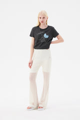 ウィッティバニートムボーイスケッチTシャツ / WITTY BUNNY TOMBOY SKETCH T-SHIRT [CHARCOAL]