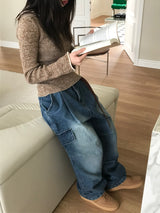 Haisley collar v-neck Knit