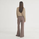 ウールストライプフレアパンツ / Wool Stripe Flare Pants (Brown)