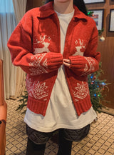 ルドルフウールニットカーディガン
