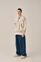 REVERSE PATTERN SWEATSHIRT-GRAY