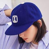 VA Square Applique Wool Baseball Cap / Ultramarin
