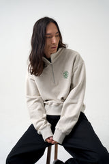ハーフジップスウェットシャツ / Half-Zip Sweatshirt_Black