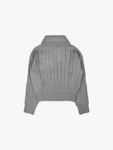 WINTER TWIST KNIT ZIP-UP
