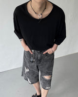 Pulse U-neck Capri Boxy short-sleeved T-shirt (2 colors)