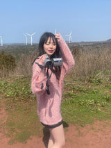 ヘアリーラウンドニットT