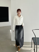 ダブルポケットロングスカート/no.713 Double Pocket Long Skirt (2color)