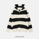 (UNISEX) エバーストライプニットフード