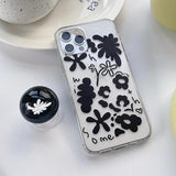 スイートぴーブラックフォーンケース / Sweet Pea Black Phone Case