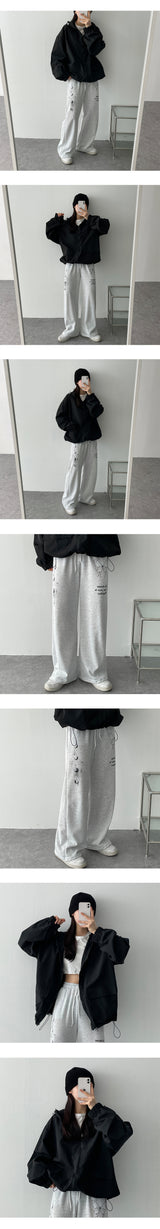 バタフライレタリングバンディングパンツ/Butterfly Lettering Banding Pants