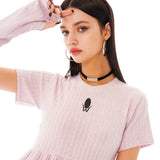 ウォーマースリーブワンピース / OW Warmer Sleeve One-piece [Pink Pearl Knit]