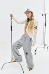 ベルベットカットアウトウォーマーTシャツ / Velvet Cut-out Warmer t (4 colors)
