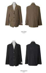 [SHOPPERMADE] ウールプレミアムジャケット(2color) (6666973282422)
