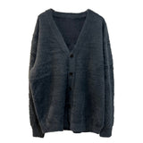 [UNISEX] Over fit angora v-neck knit cardigan (3 Color)