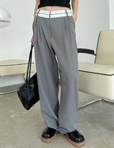 オビカラーマッチングスラックス / Obi color matching slacks (2color)