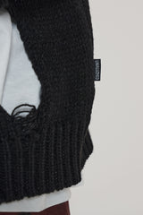 HOLE ARGYLE ROUND KNIT / BLACK (6600196751478)