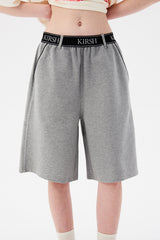 ドゥードゥルチェリーハーフレングスバンディングパンツ / DOODLE CHERRY HALF LENGTH BANDING PANTS [MELANGE GRAY]