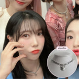 Melbie The Cat Series - Cat face Bold Chain Choker Necklace (Silver ver.) (Rapper Lee Youngji Necklace)