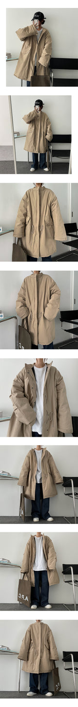 [Padding lining] デインワンボキシーストリングロングボンバージャケットジャンパー