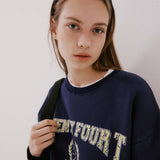 24Tベイツリーロゴスウェットシャツ/24T BAY TREE LOGO SWEATSHIRTS, NAVY